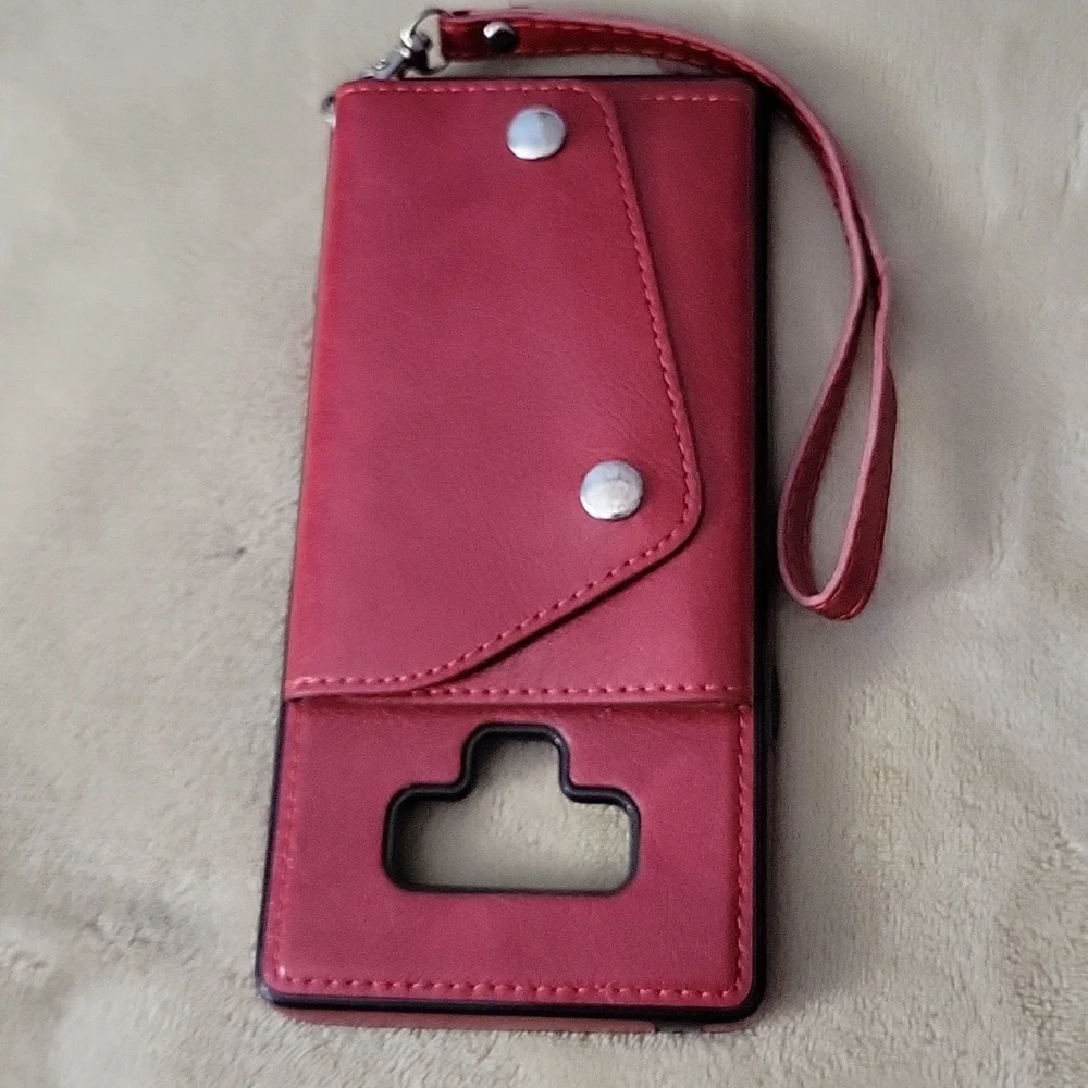 Set of 3 Faux Leather Wallet Phone Cases Compatible with Samsung Galaxy Note 9